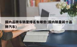 国内品牌车销量排名有哪些(国内销量前十品牌汽车)