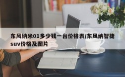 东风纳米01多少钱一台价格表/东风纳智捷suv价格及图片